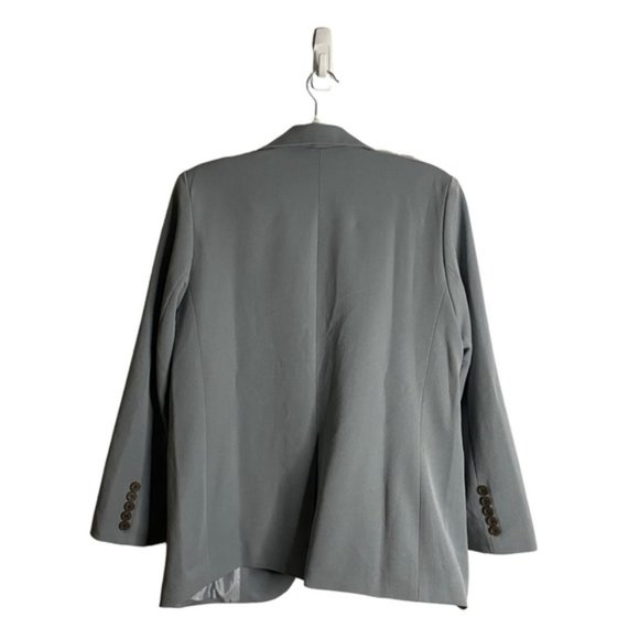 Loing Women's Light Blue Notch Lapel Formal Blazer - Picture 7 of 8